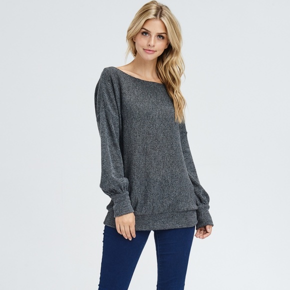 Brick Boat Neck Knit Sweater - Picture 6 of 8